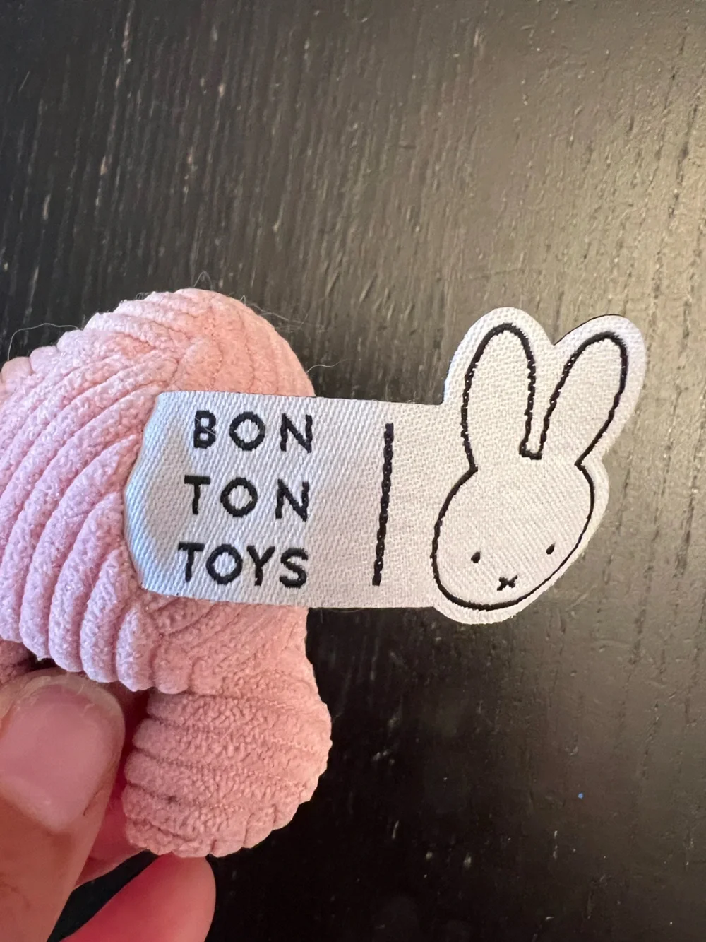 Bon Ton Toys Miffy corduroy plush Bunny Keychain NWT light pink bag charm